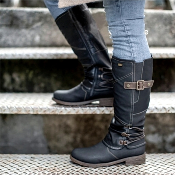 NWOT Boots. Have 3 colors (brown, black & gray). Super cute!! Never worn. - Picture 3 of 4